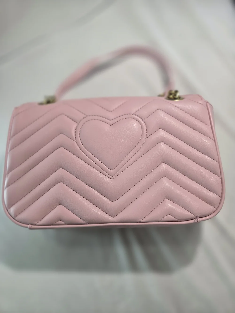 Leather Pink G Matelassé Shoulder Bag )Inspired - Priced To Sell